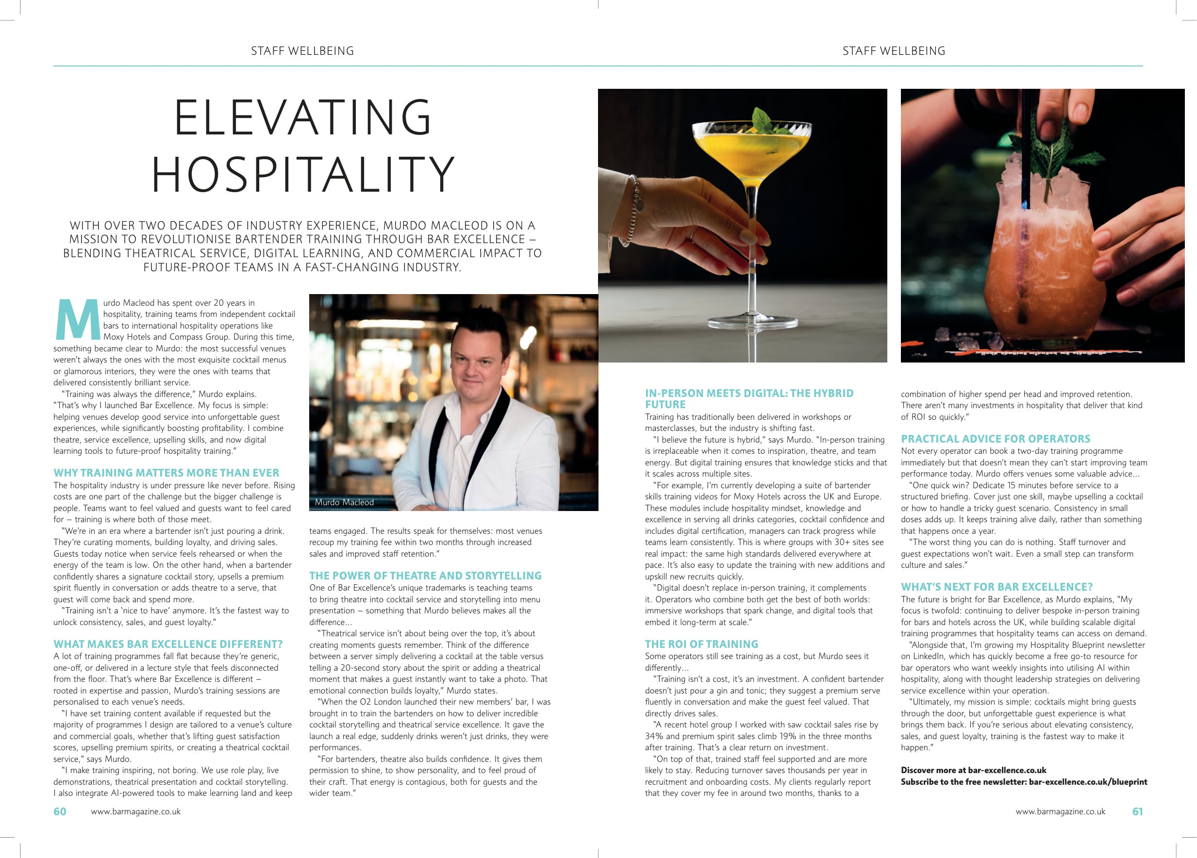 Bar Magazine feature article — Elevating Hospitality