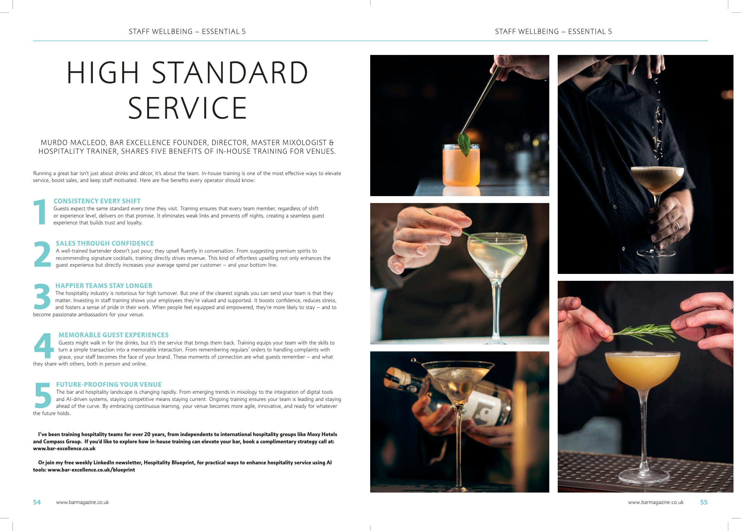 Bar Magazine feature article — High Standard Service